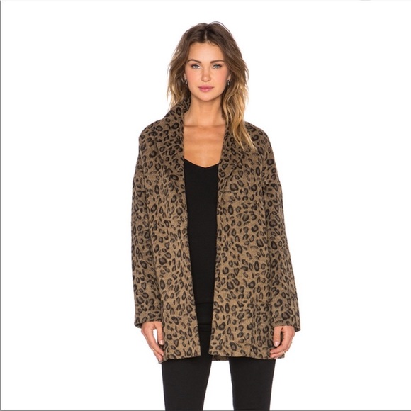Somedays Lovin Danger Wool Leopard Coat; Women’s jacket size XS runs large - Picture 2 of 3